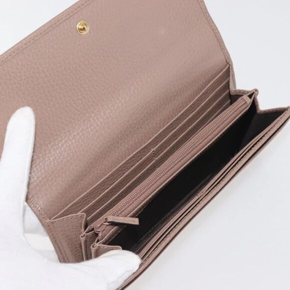 GUCCI GG Marmont Long Wallet Leather Light Brown 456116 Auth 142697 - Picture 16 of 16